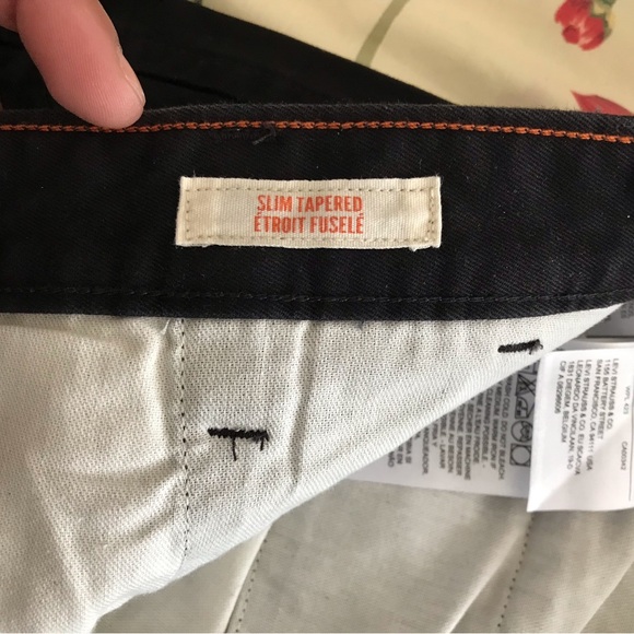 Dockers Men’s slim tapered black khaki pants, alph@ male collection - Picture 3 of 4